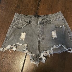 Kittenish gray cut offs